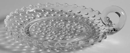 Hobnail Clear (Pressed) Handled Mint Dish