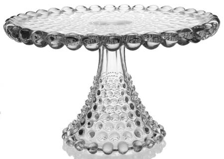 Hobnail Clear (Pressed) Round Cake Stand
