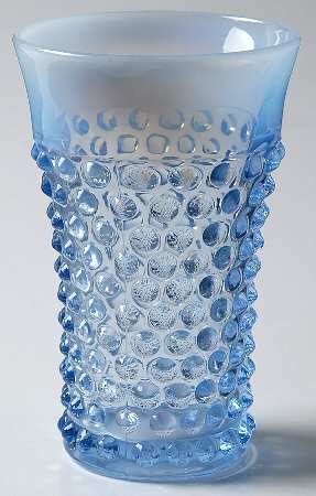 Hobnail Blue (Opalescent) Flat Iced Tea