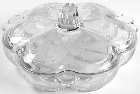 Language of Flowers 3-Part Candy Dish with Lid