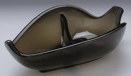 Laguna Teakwood Brown Divided Mayonnaise Bowl Only