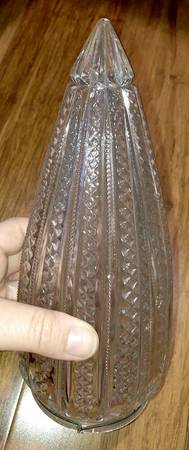 Mardi Gras Clear (Pressed) Shade for Electric Lamp
