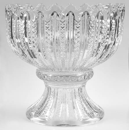 Mardi Gras Clear (Pressed) Punch Bowl with Stand