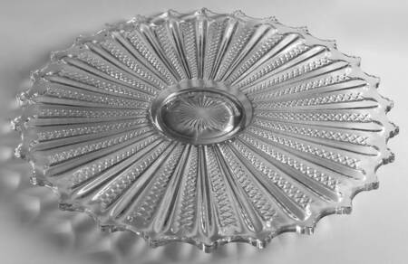 Mardi Gras Clear (Pressed) Punch Bowl Underplate