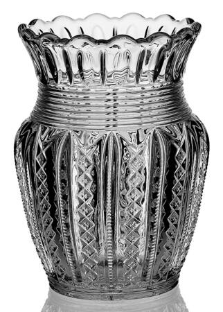 Mardi Gras Clear (Pressed) 6" Flower Vase