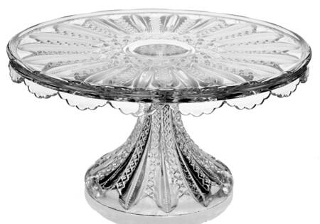 Mardi Gras Clear (Pressed) Cake Stand