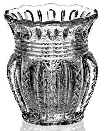 Mardi Gras Clear (Pressed) Flower Vase