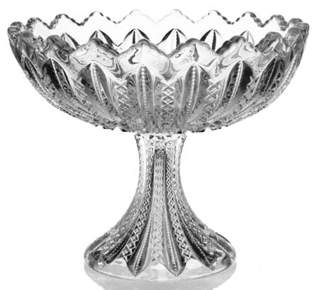 Mardi Gras Clear (Pressed) 6" Height Open Compote