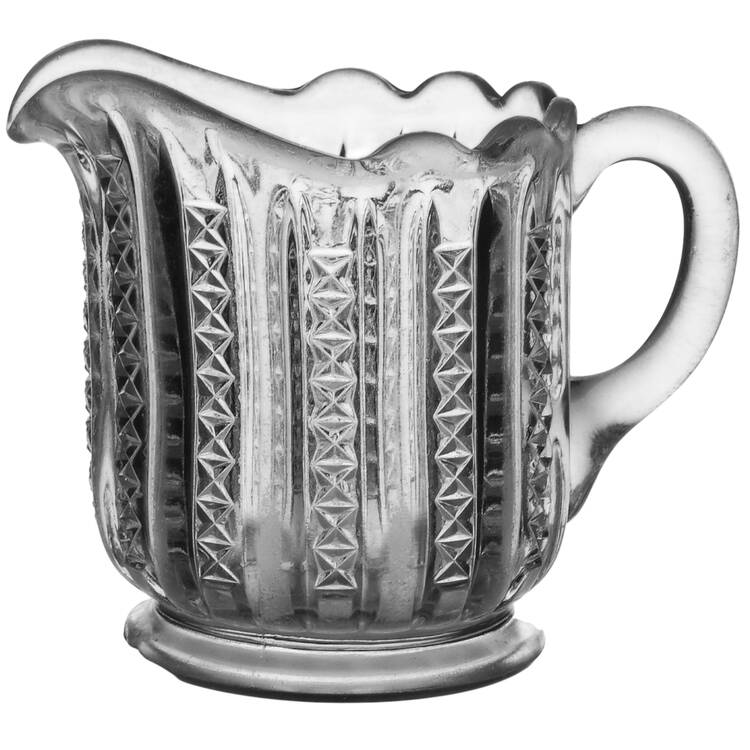 Mardi Gras Clear (Pressed) Creamer
