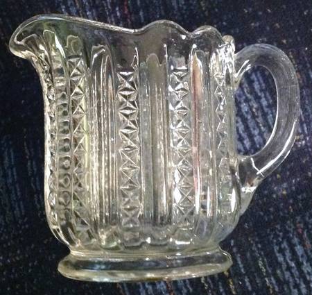 Mardi Gras Clear (Pressed) Creamer