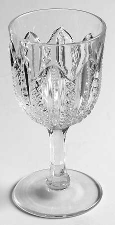 Mardi Gras Clear (Pressed) Wine Glass