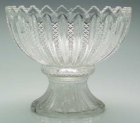 Mardi Gras Clear (Pressed) Punch Bowl with Stand