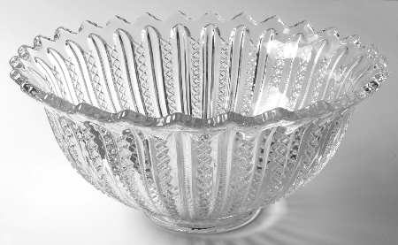 Mardi Gras Clear (Pressed) Flared Punch Bowl