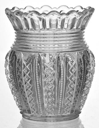 Mardi Gras Clear (Pressed) 4" Flower Vase