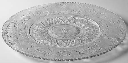 Sandwich Clear (Stem 41) Cheese & Cracker Plate No Stand