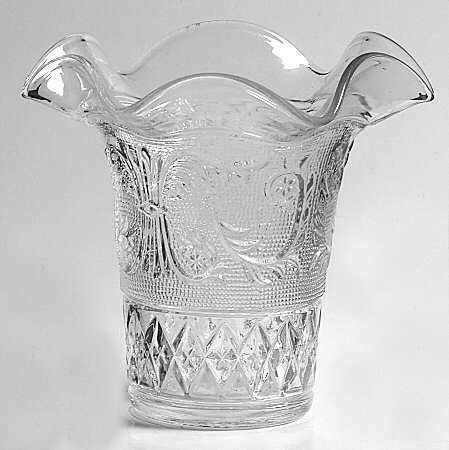 Sandwich Clear (Stem 41) Crimped Flower Vase