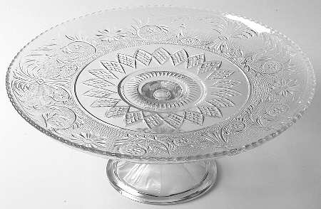 Sandwich Clear (Stem 41) 12" Diameter Cake Stand/Pedestal