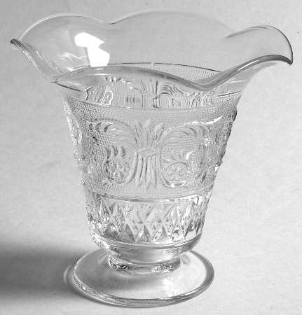 Sandwich Clear (Stem 41) 5" Crimped Vase