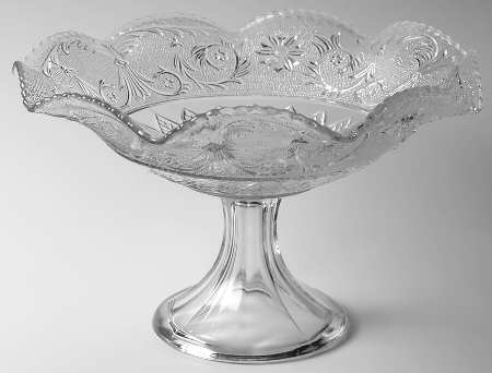 Sandwich Clear (Stem 41) Crimped Tall Compote