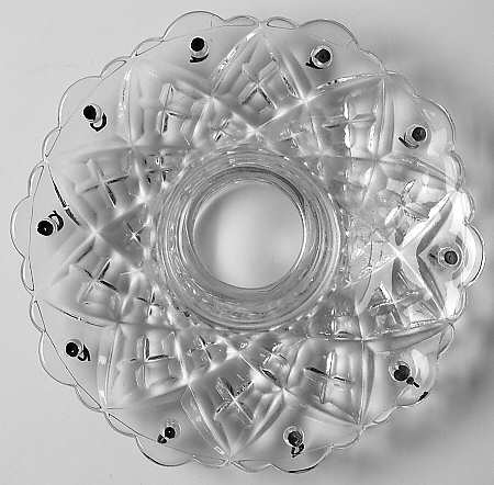 Sandwich Clear (Stem 41) Bobeche-Holds 10 Prisms