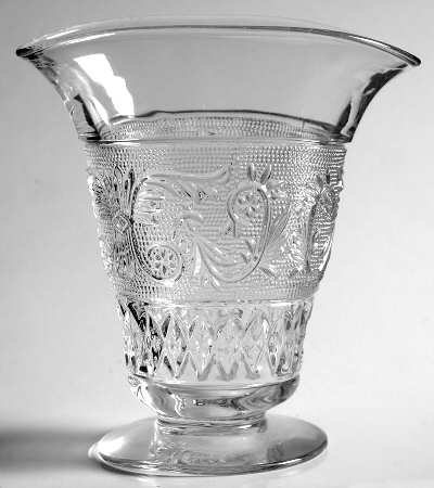 Sandwich Clear (Stem 41) Fan Shape Vase