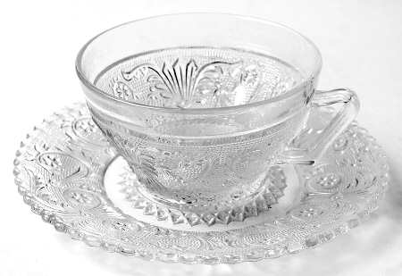 Sandwich Clear (Stem 41) Cup & Saucer Set