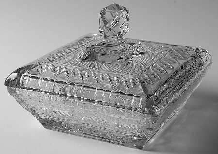 Sandwich Clear (Stem 41) 3-Part Candy Box with Lid