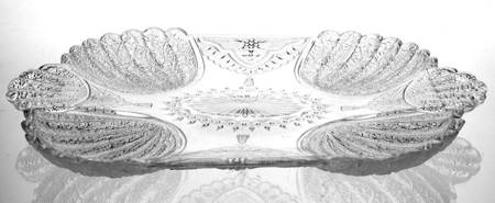 Shell and Tassel Clear (Pressed) 11" Rectangular Tray