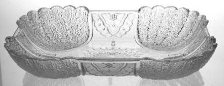 Shell and Tassel Clear (Pressed) 7" Octagonal Bowl