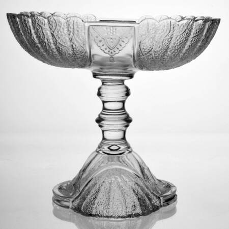 Shell and Tassel Clear (Pressed) 7" Height Open Compote