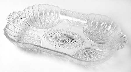 Shell and Tassel Clear (Pressed) Bread Tray