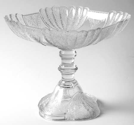 Shell and Tassel Clear (Pressed) 8" Open Compote