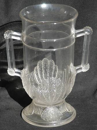 Shell and Tassel Clear (Pressed) Celery Vase