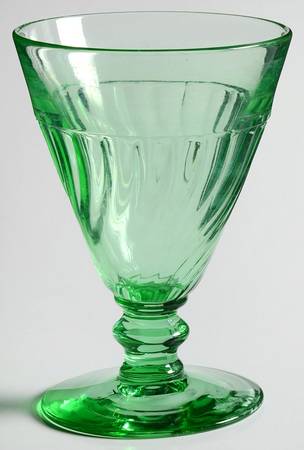 Spiral Flutes Green 8 Oz Footed Tumbler
