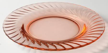 Spiral Flutes Pink 7" Salad Plate