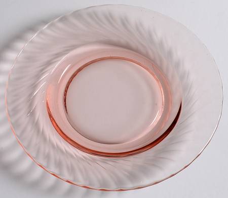 Spiral Flutes Pink Bread & Butter Plate