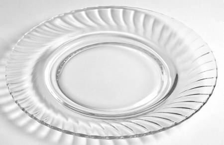 Spiral Flutes Clear Luncheon Plate