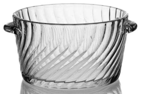 Spiral Flutes Clear Ice Bucket