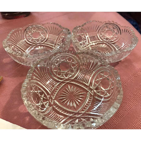 Starred Loop Clear Small Fruit Dessert Bowl