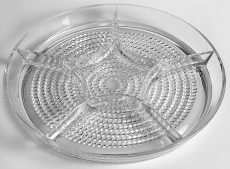 Teardrop Clear (Stem 5301 301) 10" Round 6 Part Relish