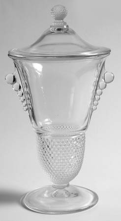 Teardrop Clear (Stem 5301 301) Footed Urn & Lid