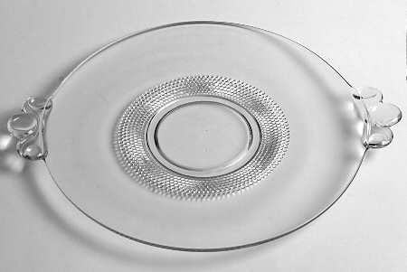Teardrop Clear (Stem 5301 301) 13" 2 Handled Plate