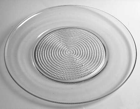 Teardrop Clear (Stem 5301 301) Large Rolled Edge Torte Plate