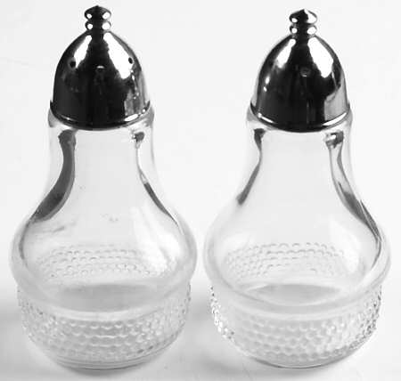 Teardrop Clear (Stem 5301 301) Shaker Set w/Metal Lids