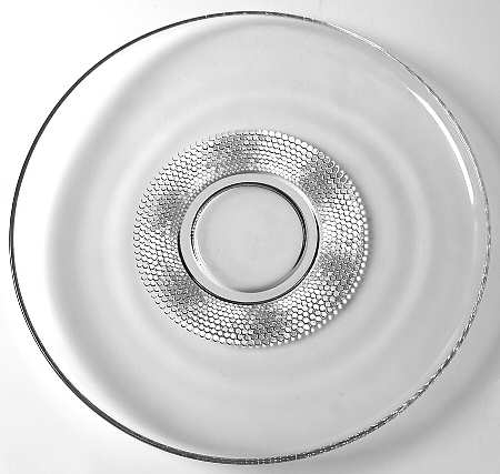 Teardrop Clear (Stem 5301 301) Small Rolled Edge Torte Plate