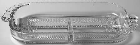 Teardrop Clear (Stem 5301 301) 11" Oblong 3 Part Celery/Relish