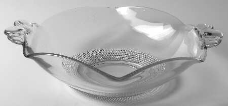 Teardrop Clear (Stem 5301 301) 11" Handled Shallow Round Bowl