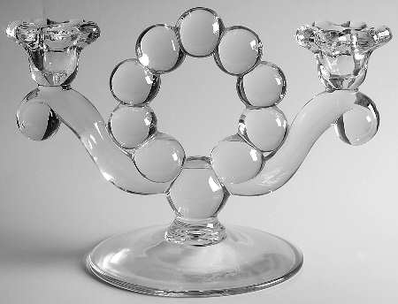 Teardrop Clear (Stem 5301 301) Double Light Candlestick
