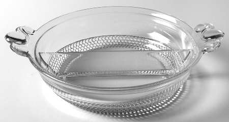 Teardrop Clear (Stem 5301 301) Handled Divided Candy Dish No Lid