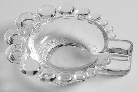 Teardrop Clear (Stem 5301 301) Ashtray with Slot